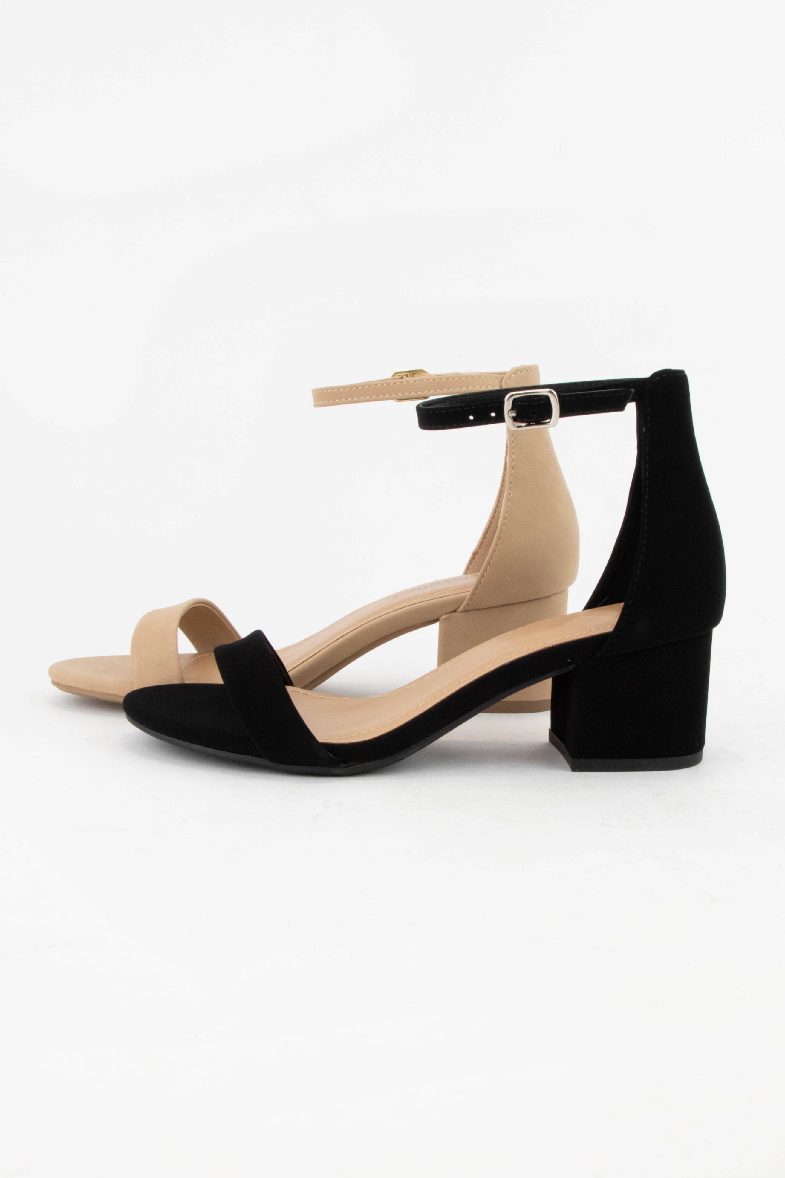 CCOCCI - Wholesale Low Heels - Women's - BASIC ANKLE STRAP SANDAL KITTEN HEEL9