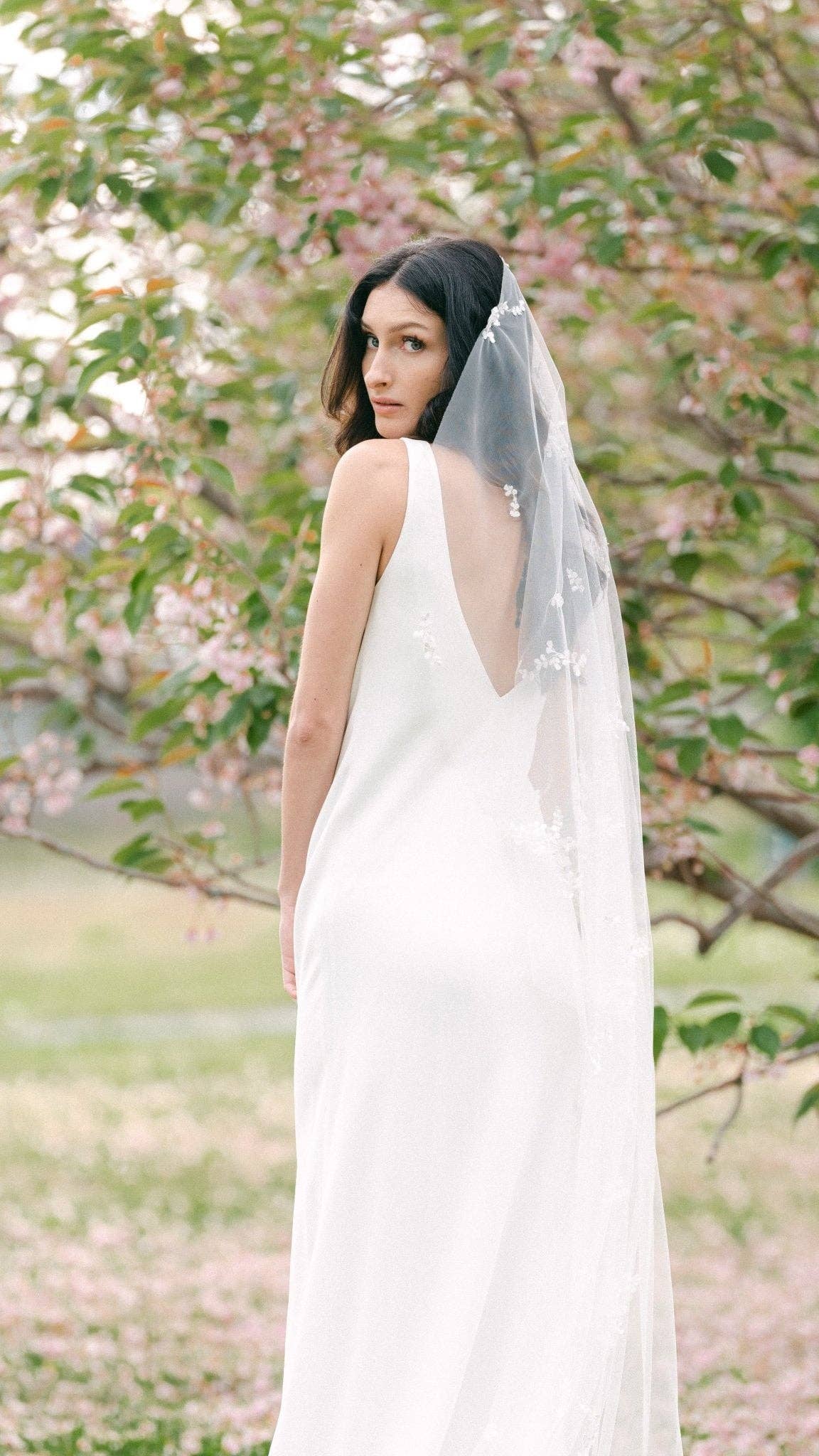 Miss Foxine Couture - Wholesale Veil - Women's - Wisteria Lace Leaf Wedding Veil1