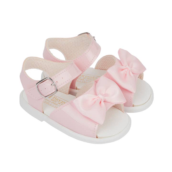 S071 Girls First Walker Sandal with Satin Bows for wholesale by Early Days & Baypods