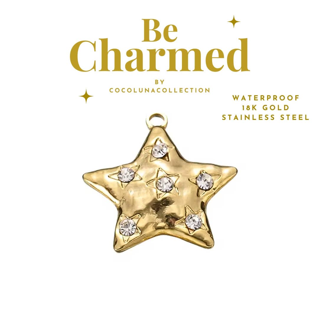 Coco Luna Collection - Wholesale Individual Charm/Pendant - Shining Star Clear Crystal | Charms