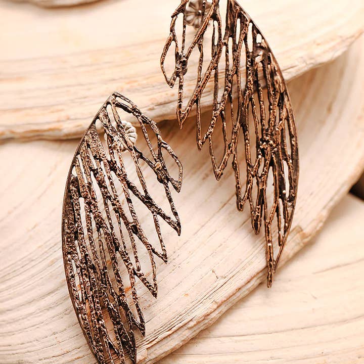 Orecchini Warm Palm Large Wing per la vendita all'ingrosso da parte di Merzatta