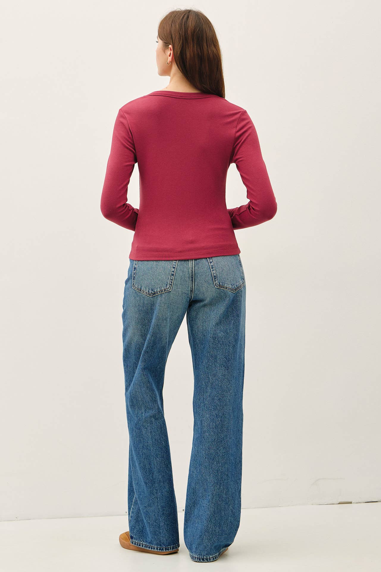 Be Cool - Wholesale Knit Top - Women's - BASIC SCOOP NECK LONG SLEEVE TOP19