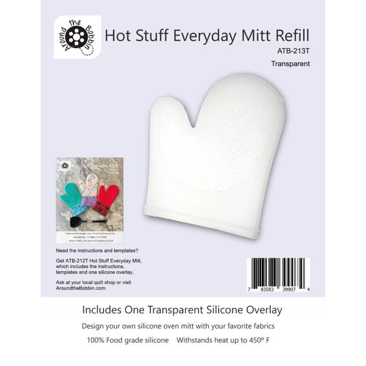 Around the Bobbin - Wholesale Oven Mitt/Pot Holder - Hot Stuff Everyday Mitt Refill - Transparent