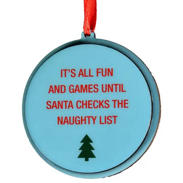 It's All Fun And Games Christmas Ornament for wholesale by About Face Designs