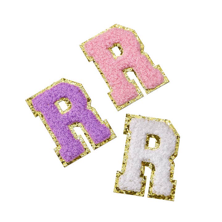 Top Trenz Inc - Wholesale Patch - Chenille Initial Sticker Patch Assorted Refill17
