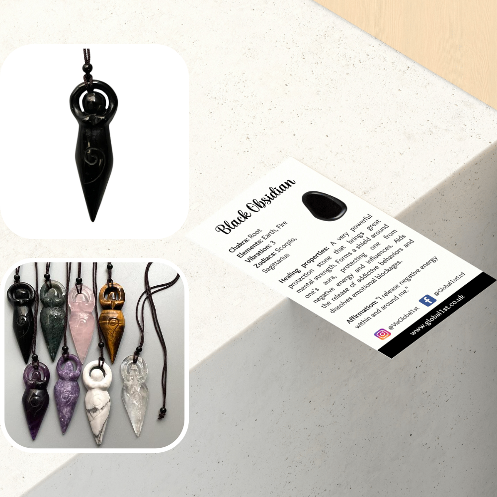 VIE – Engroshandel Halskæde med vedhæng – Vedhæng af Moder Jord-gudinde, 8x3 cm2