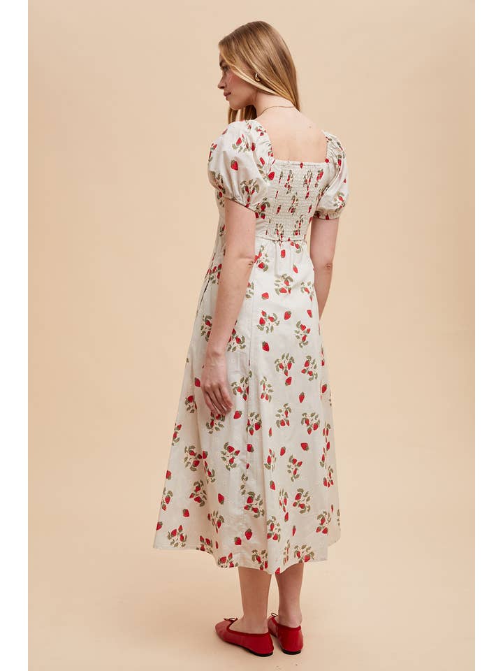 In Loom - Wholesale Dress - Women's - COTTON FITTED MIDI DRESS