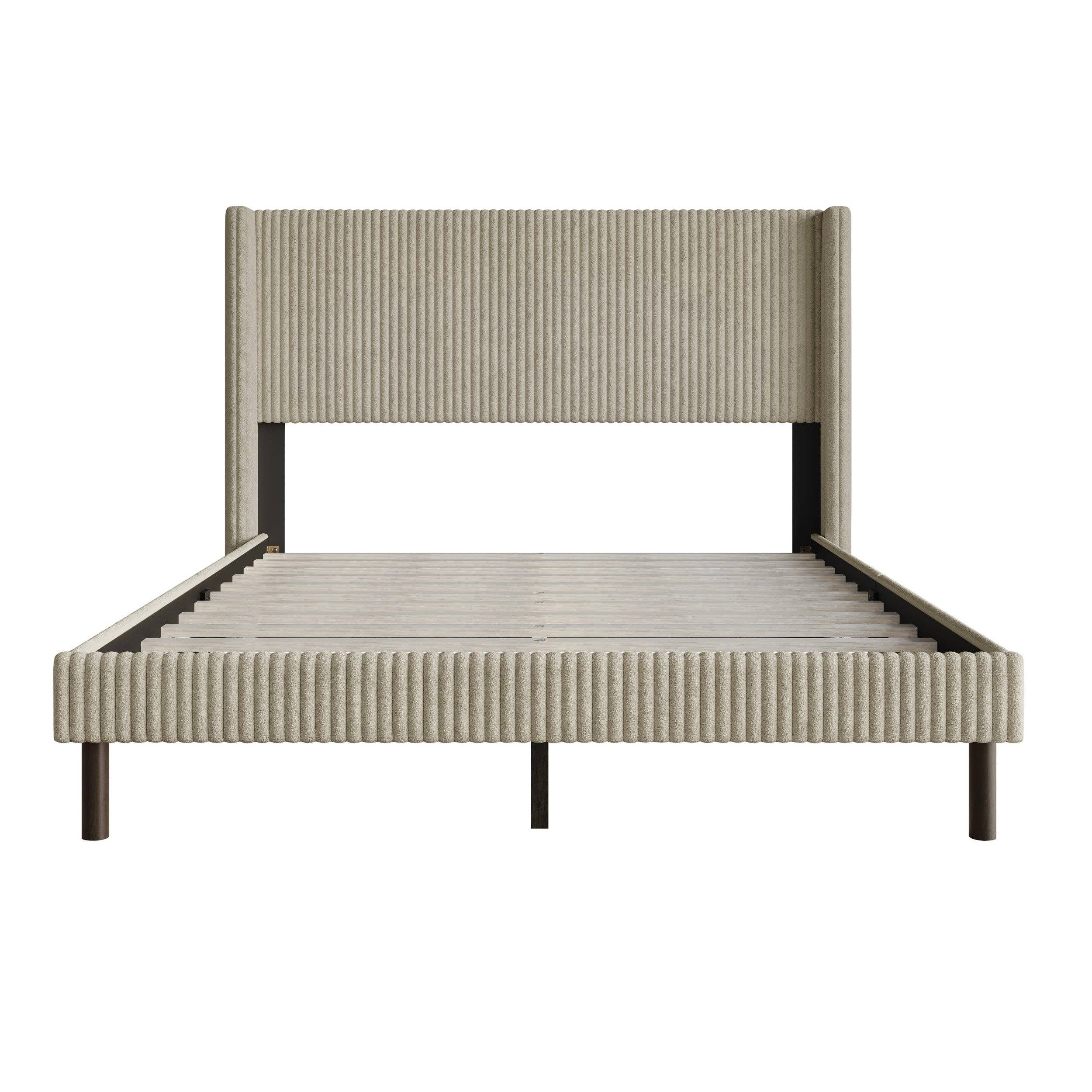 Home Design - Wholesale Bed - Duluth Corduroy Velvet Upholstered Platform Bed8