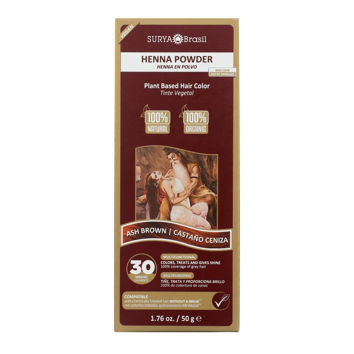 Henna Powder Ash Brown for wholesale by Surya Brasil