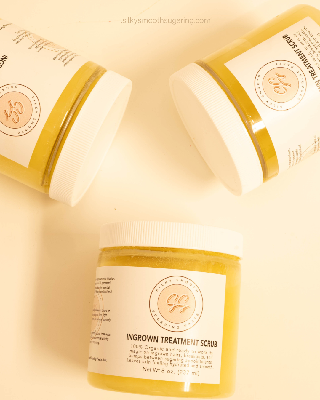 Silky Smooth Sugaring – Großhandel Körperpeeling – Peeling zur Behandlung von eingewachsenen Eingewachsenen1