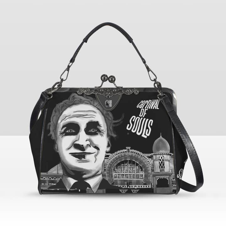 The Oblong Box Shop™ - Wholesale Crossbody Bag - Women's - Carnival of Souls Kiss Lock Purse - MADE TO ORDER0
