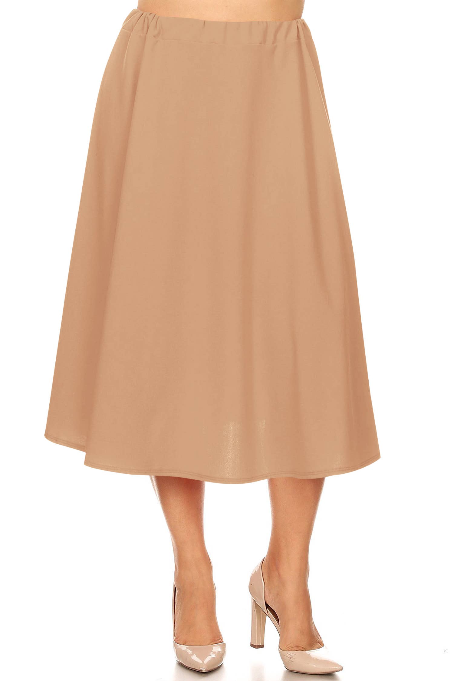 MOA COLLECTION - Vente Jupe – femme - Jupe mi-longue taille trapèze taille haute pour femmes40