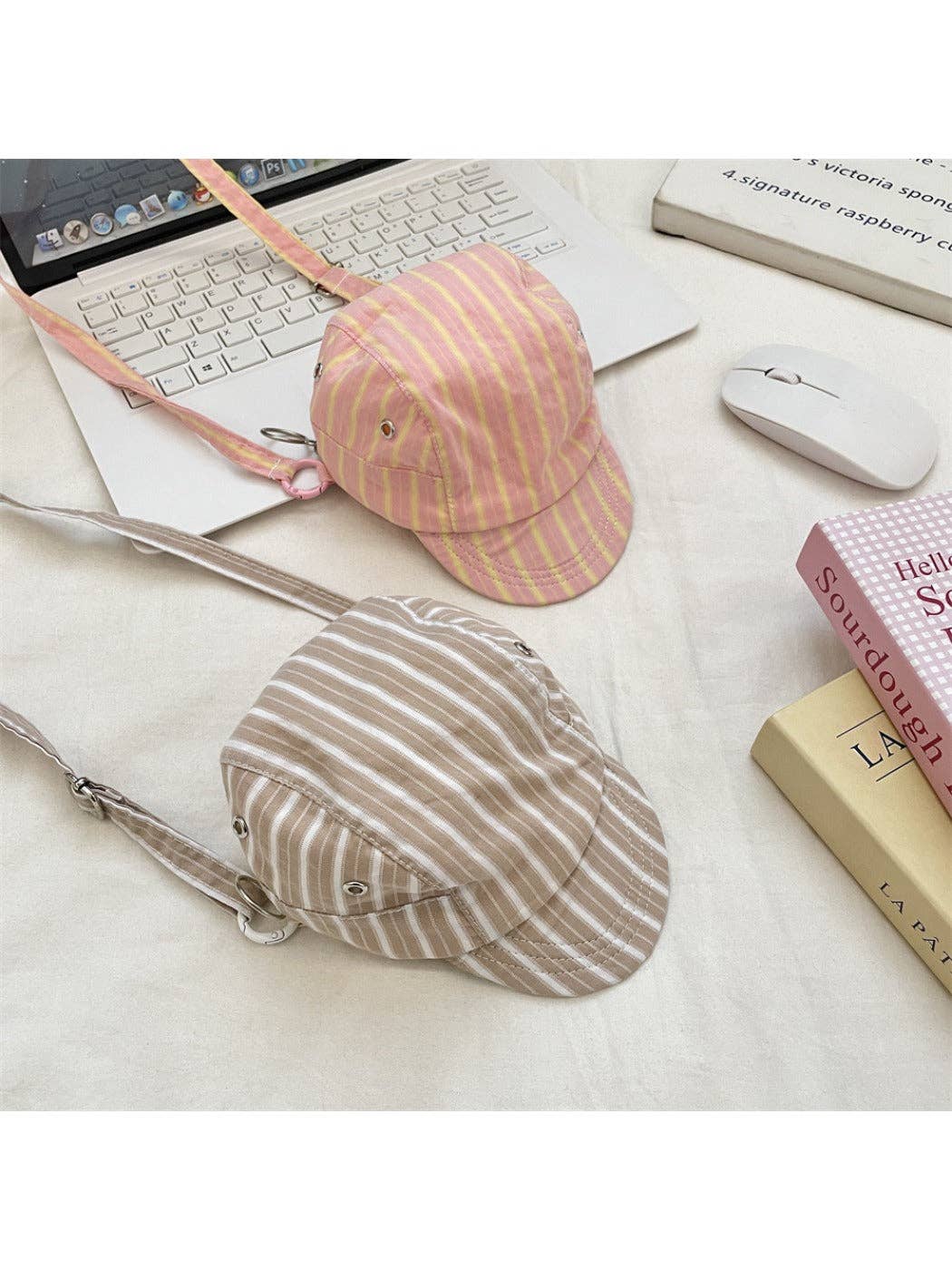 Funkyrel® Atzbranding Limited - Wholesale Crossbody Bag - Women's - Cosbai – Retro Stripe Hat-Shaped Crossbody Bag7