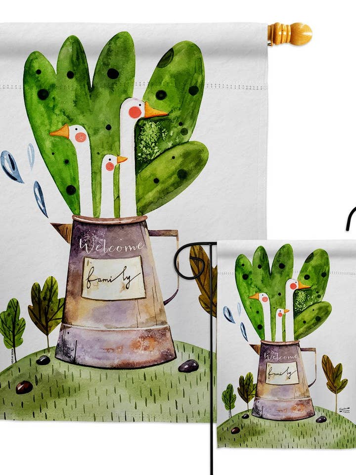 Bem-vindo Duckies Animals Bird Decor Flag por atacado de Two Group Flag Co