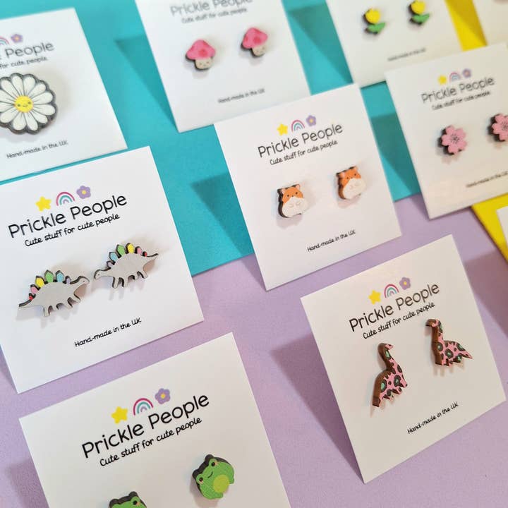 Prickle People - Wholesale Stud/Post Earrings - Wooden Manta Ray Stud Earrings - Perfect for Sea Lovers8