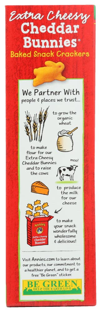 KeHE Distributors, LLC - Wholesale Crackers - Annie's Homegrown Cracker Cheddar Xtra Cheesy Organic 7.5 oz2