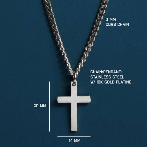 We Are All Smith - Wholesale Pendant/Charm Necklace - Waterproof Stainless Steel Cross For Men