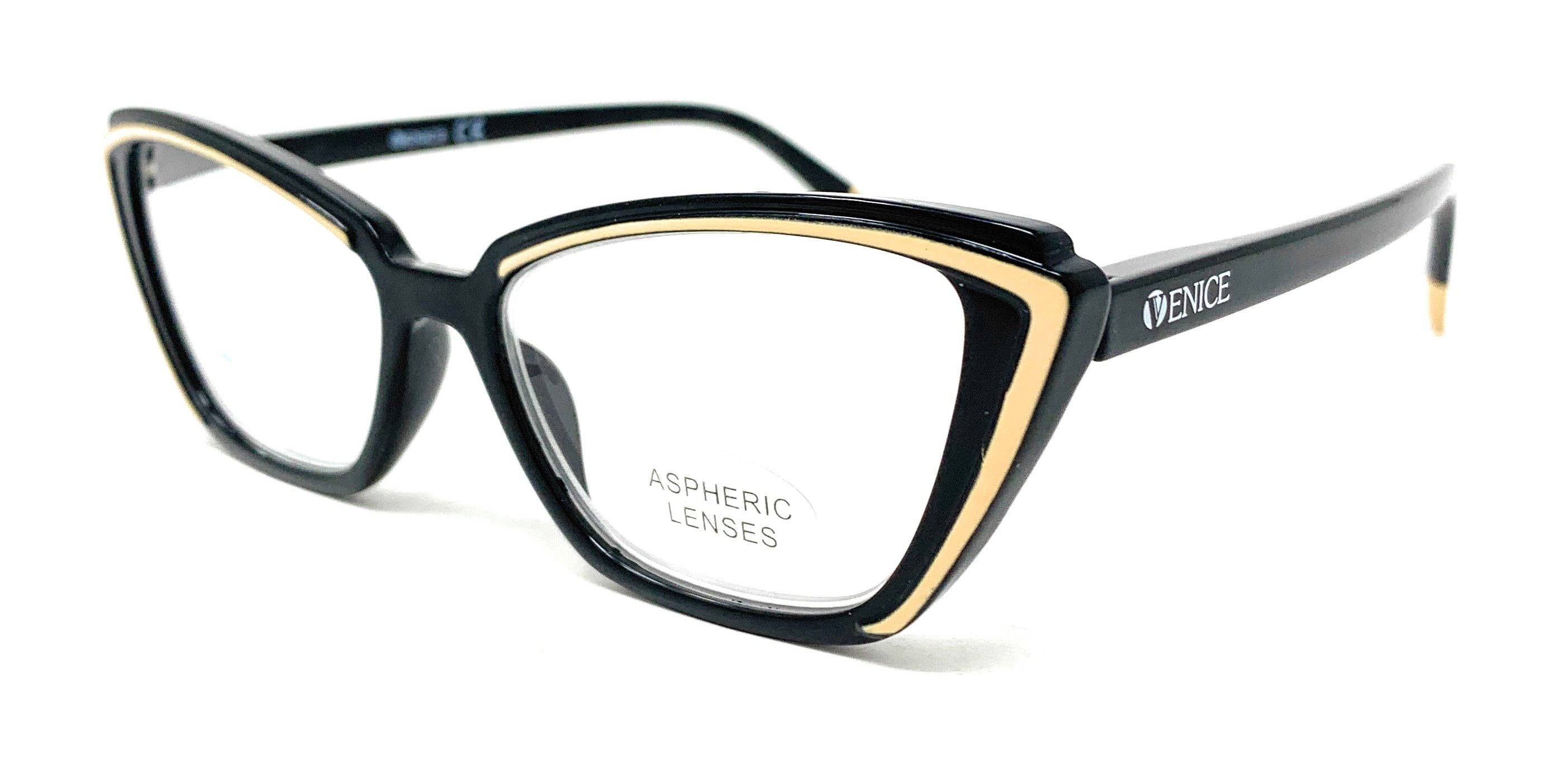 Gafas Venice Eyewear - Venta al por mayor Gafas - Unisex - Gafas de Lectura MADISON Black-Beige3