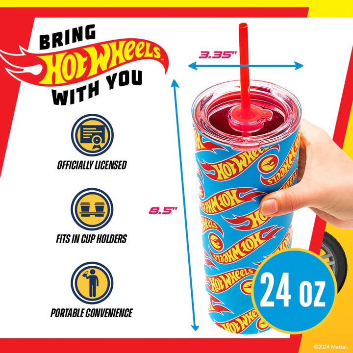 Dragon Glassware - Wholesale Insulated Mug/Tumbler - Hot Wheels™ Race Team Tumbler - 24 oz1