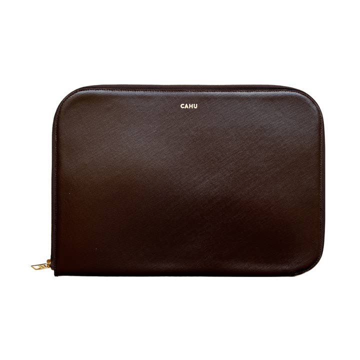 Claude Marron clutch for wholesale by Cahu Paris