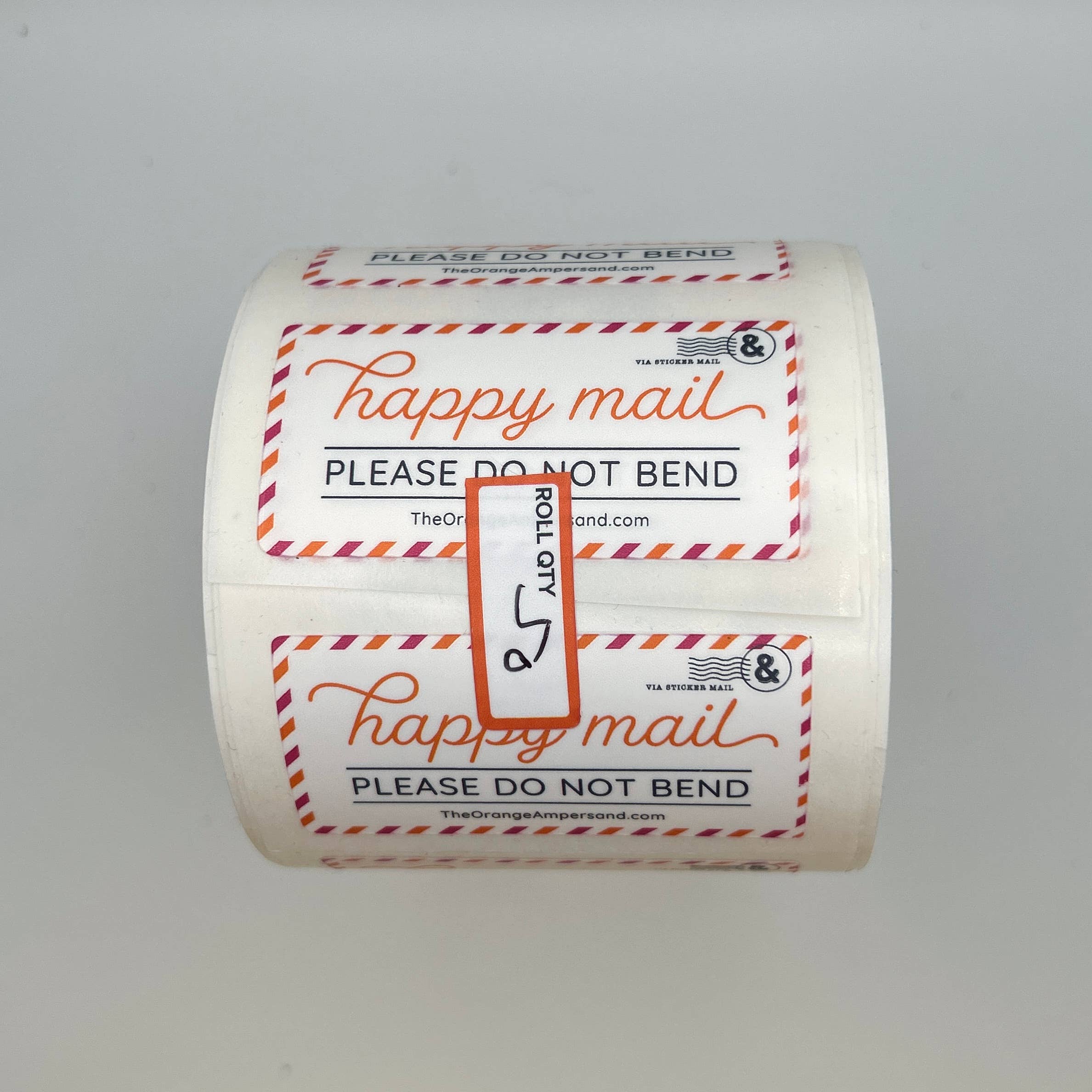 The Orange Ampersand - Wholesale Sticker - Happy Mail Envelope Roll Labels (Add Your website!)2
