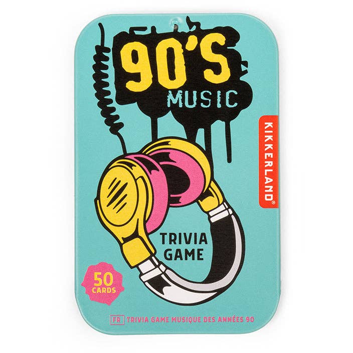 Kikkerland Design Inc - Wholesale Card Game - 90S Music Trivia