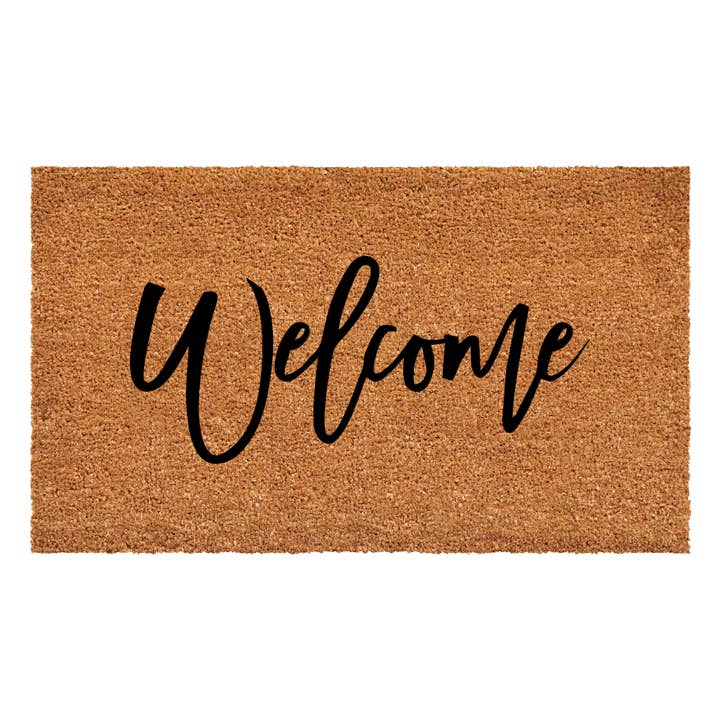 Cursive Welcome Doormat for wholesale by Calloway Mills