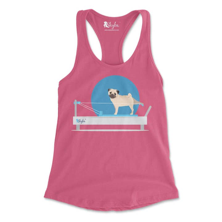 Pug on the Reformer - Women's Slim Fit Tank for wholesale by Skyba
