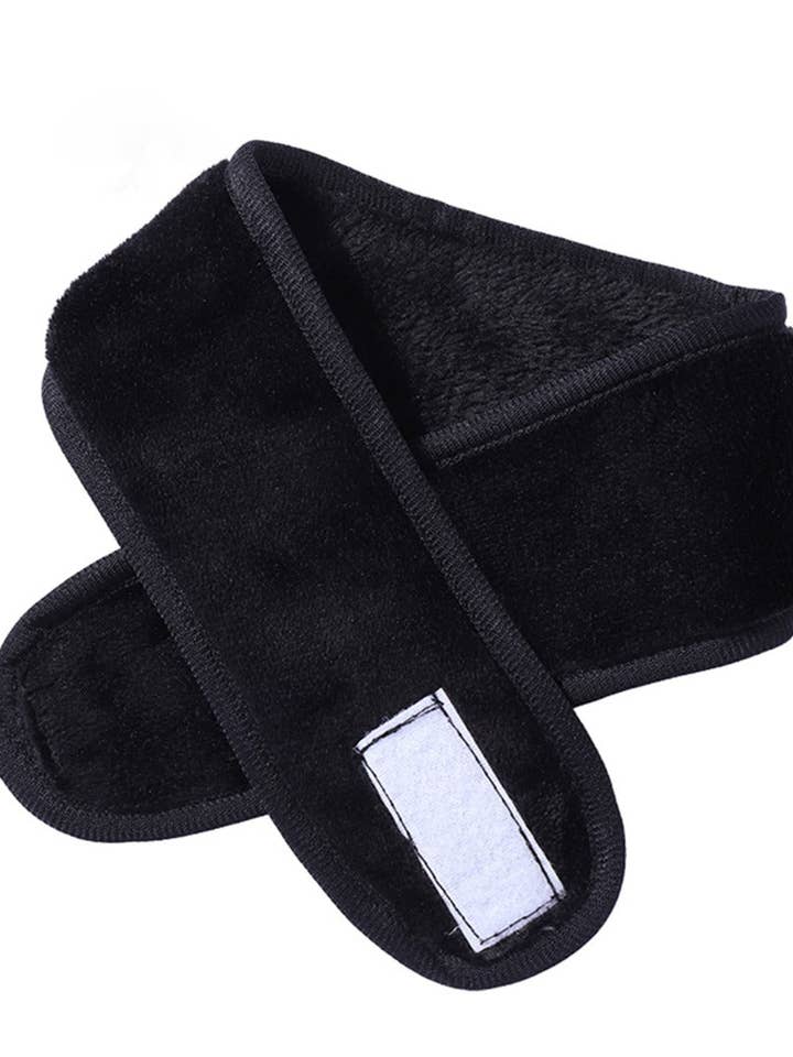 Make-up Headband / Terry cloth Spa hairband - Black for wholesale by AfricanFabs