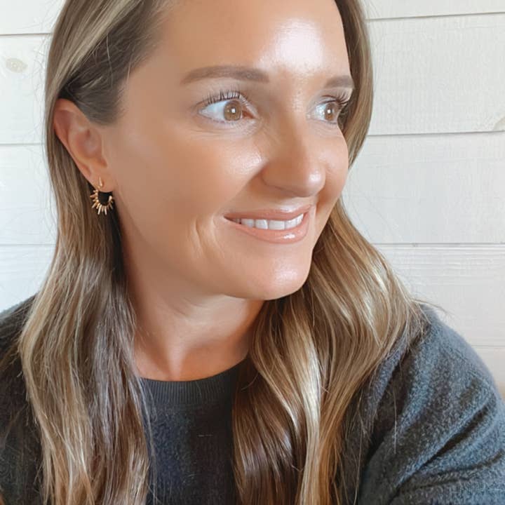 Bella Rey jewelry - Wholesale Stud/Post Earrings - Mikel 18k gold stud earrings-non tarnish-hypoallergenic3