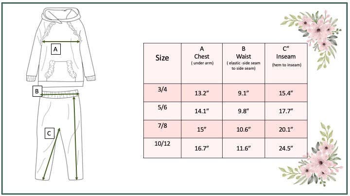 Adorable Sweetness - Wholesale Top & Leggings Set - Kids - Kids Terra Cotta Ruffle Hoodie and Check Leggings Fall Set6