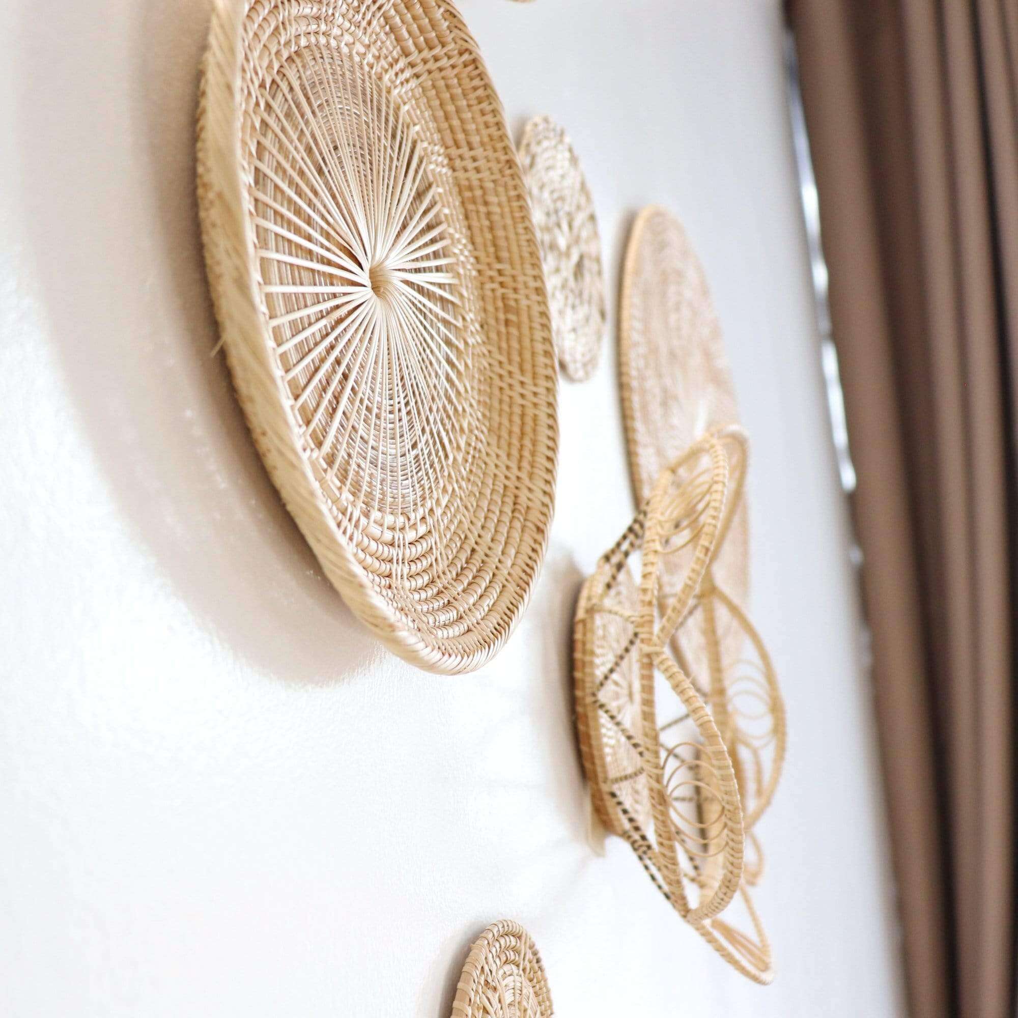 Thaihomeshop - Wholesale Wall Accent - CHA YUN - Rattan Wall Hanging Set, Boho Decor, Handcrafted Home Accents3