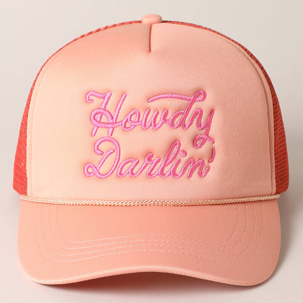 Fashion City - Wholesale Trucker Hat - Women's - Howdy Darlin' Embroidered Mesh Back Trucker Cap21