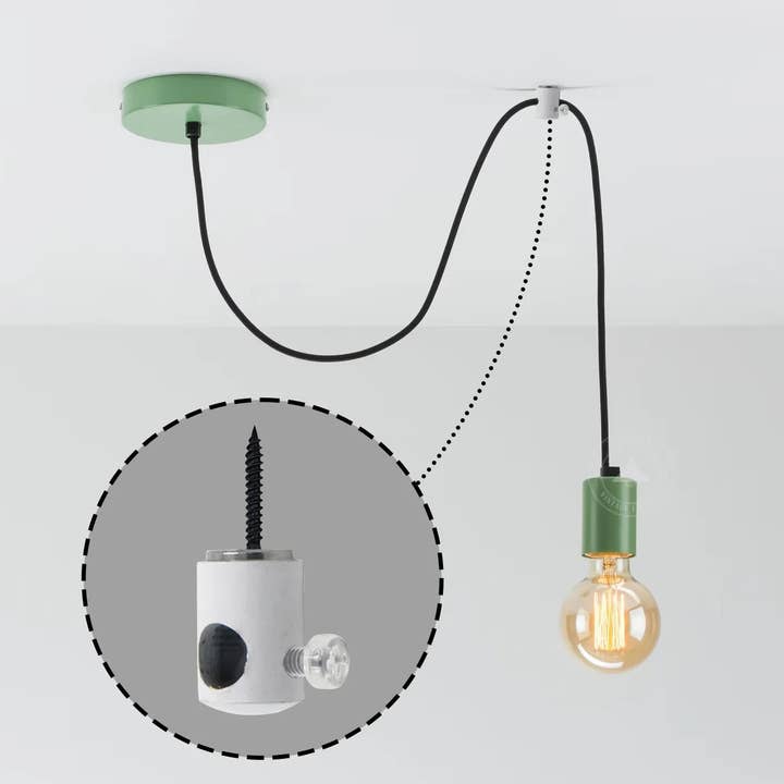 Ledsone - Wholesale Chandelier/Hanging Light - White Pendant Light Cable Hook Lighting Fixture Cord Mounting Clips Organizer~44250