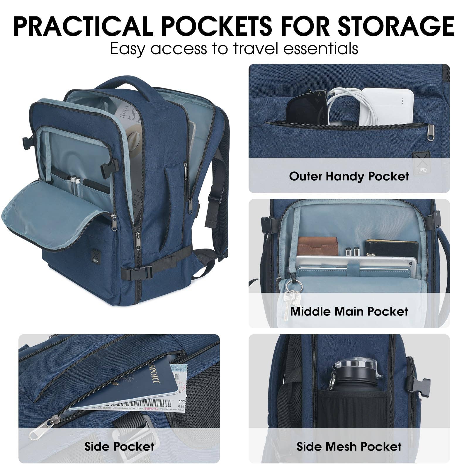 wandf - Wholesale Backpack - Unisex - Laptop Backpack 17 Inch with Wet Pocket For Spirit Airlines20