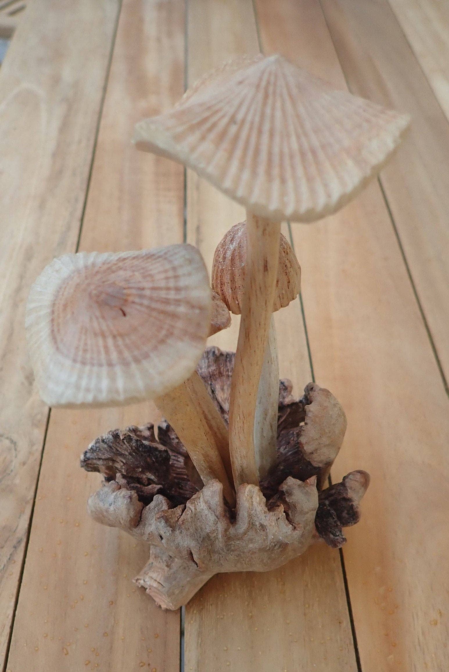 Ubud Glass – wholesale Decorative figurine – Wooden hand carved mushroom. Unique hand carved toadstool figurine7