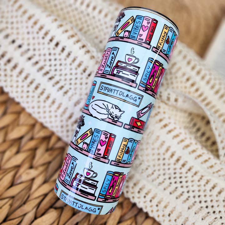 Tumbler - Bookshelf Naughty - 20 Ounce Tumbler for wholesale by Be Kind Booktique