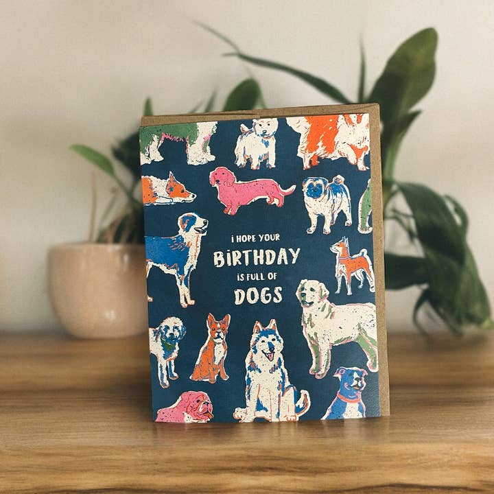 Wild Optimist - Wholesale Birthday Card - I Hope Your Birthday is Full of Dogs Greeting Card1