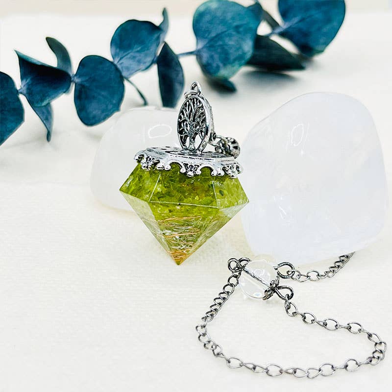 GemMeet – wholesale Andlig sten/kristall – Kristallgeometriskt Livets träd pendel1