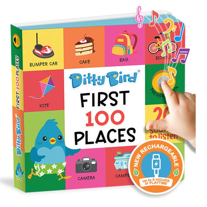 Ditty Bird Sound Vocabulary Book: First 100 Places USB-C for wholesale by DITTY BIRD - UK