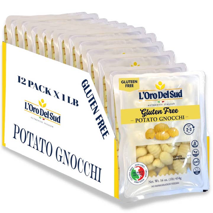 L'Oro Del Sud Gluten Free Potato Gnocchi (12 Pack x 1 lb) for wholesale by Wholesale Italian Food