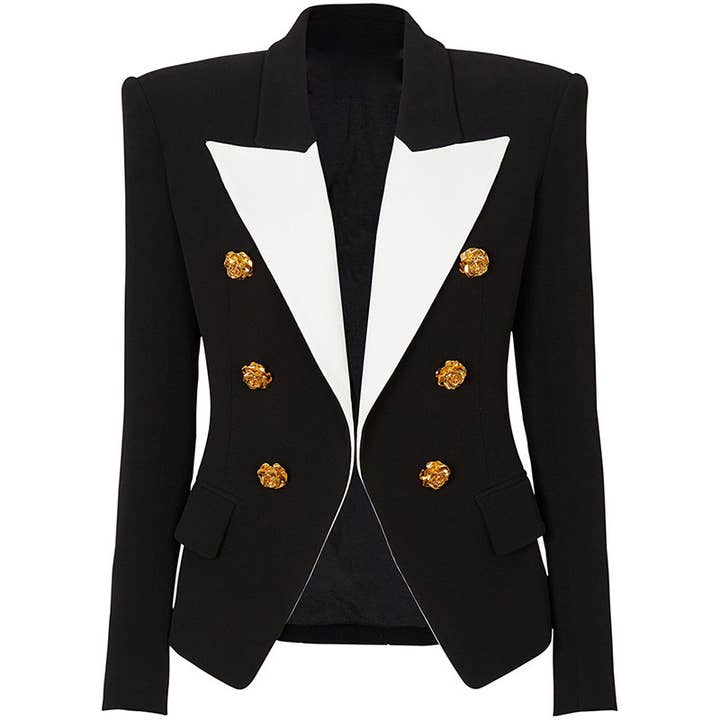 BL7-2Y Chic Metal Rose Slim-Fit Jacket for wholesale by Productseeker