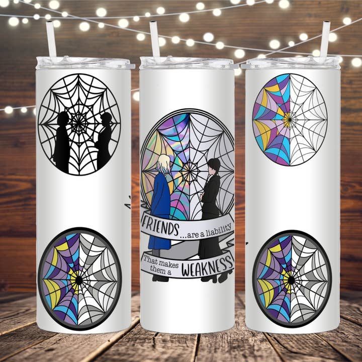 Wednesday Enid Window Collage Sublimation Tumbler for wholesale by K. I. Designs