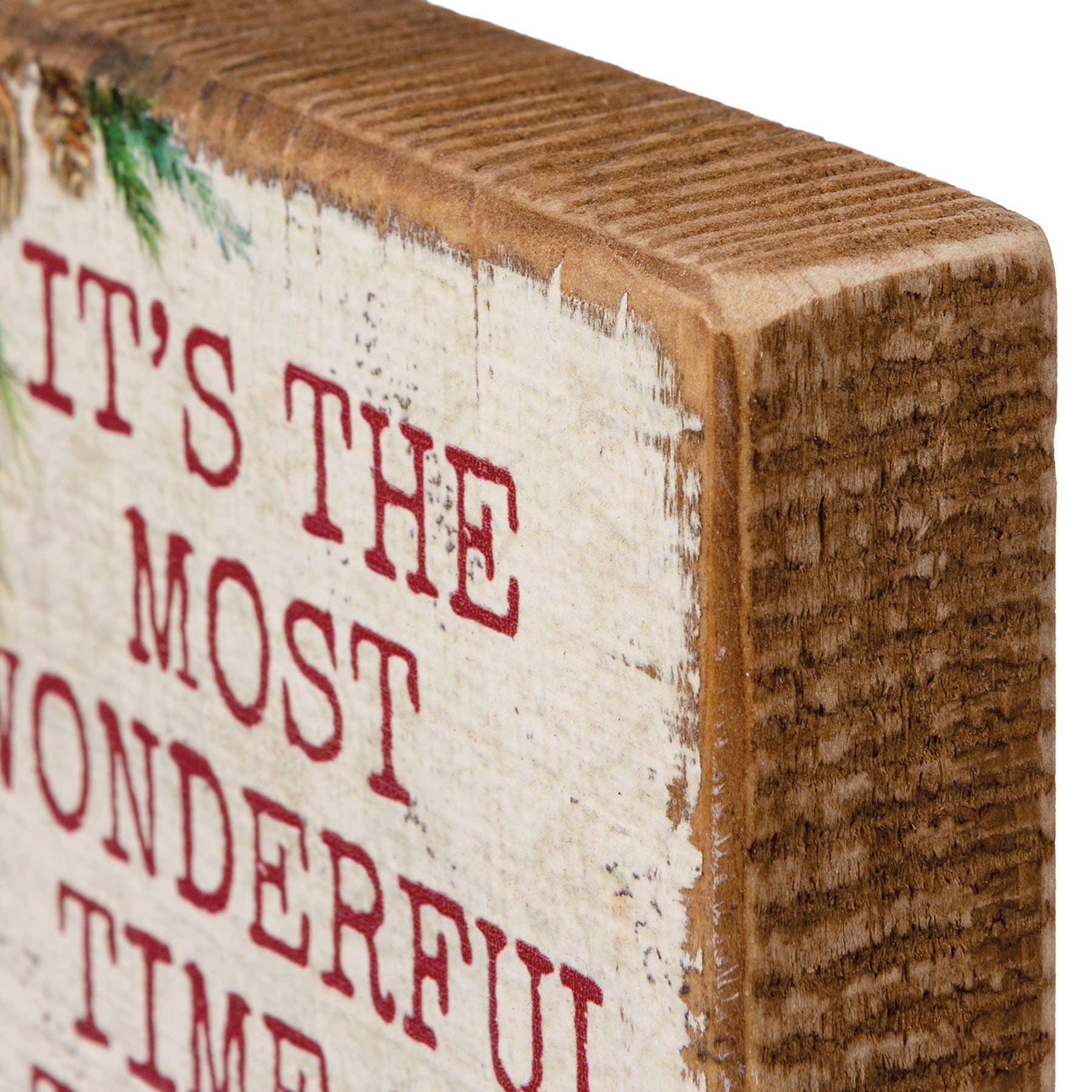 Primitives by Kathy - Wholesale Decorative Figurine - The Most Wonderful Time of The Year Block Sign2
