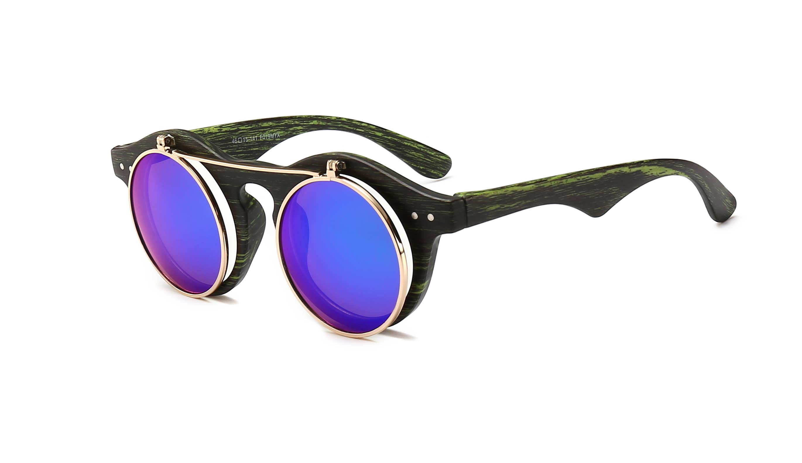 Trio Trading - Wholesale Sunglasses - Unisex - Retro Flip Up Sunglasses For Unisex Assorted 12 Pack8