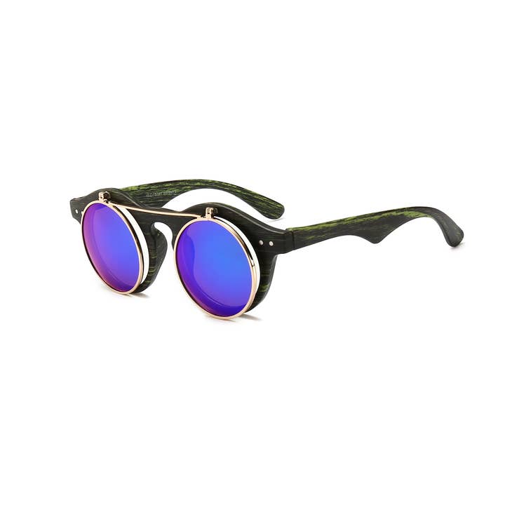 Trio Trading - Wholesale Sunglasses - Unisex - Retro Flip Up Sunglasses For Unisex Assorted 12 Pack8