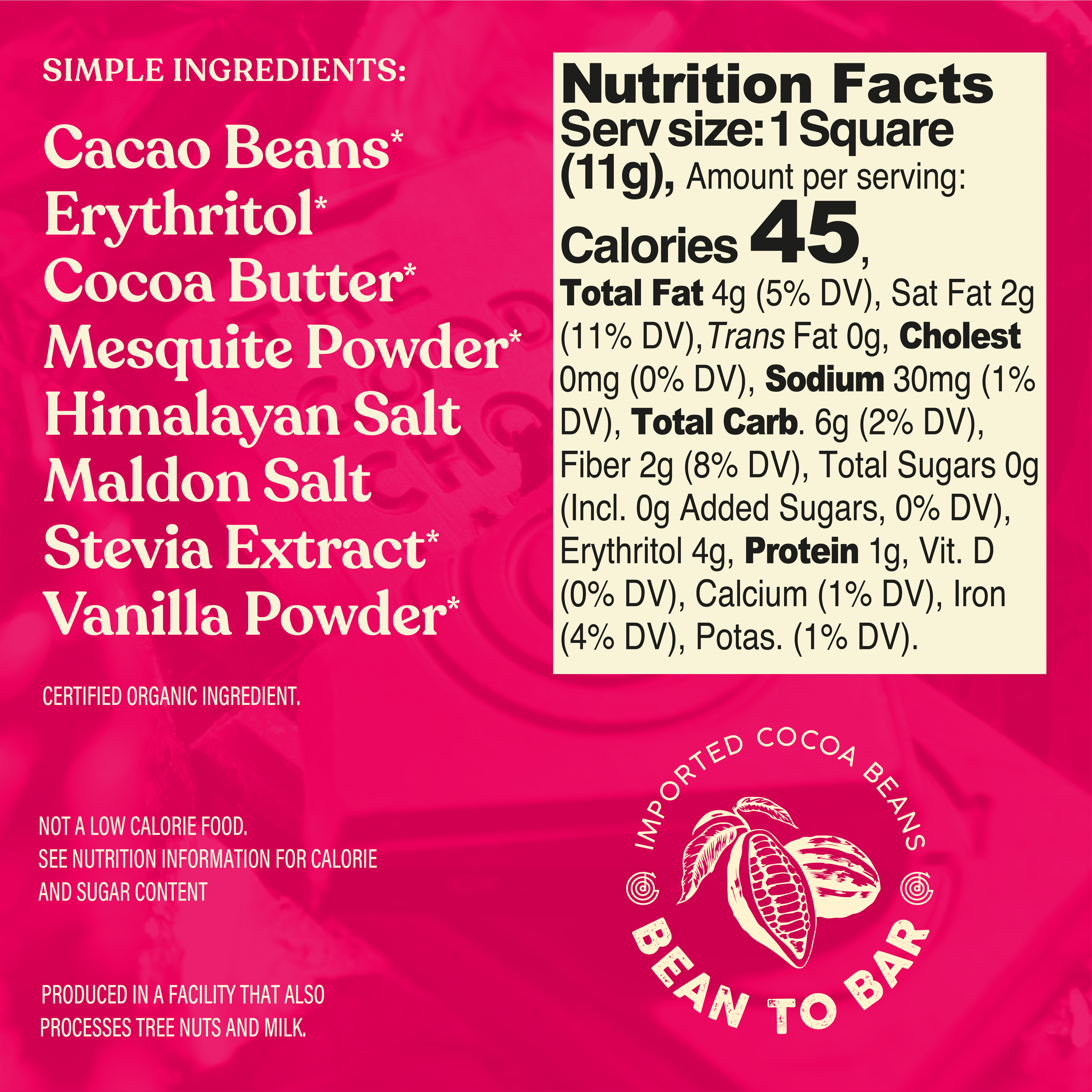 The Good Chocolate - Wholesale Chocolate Bar - Himalayan & Sea Salt Chocolate Square / 0.4 oz2