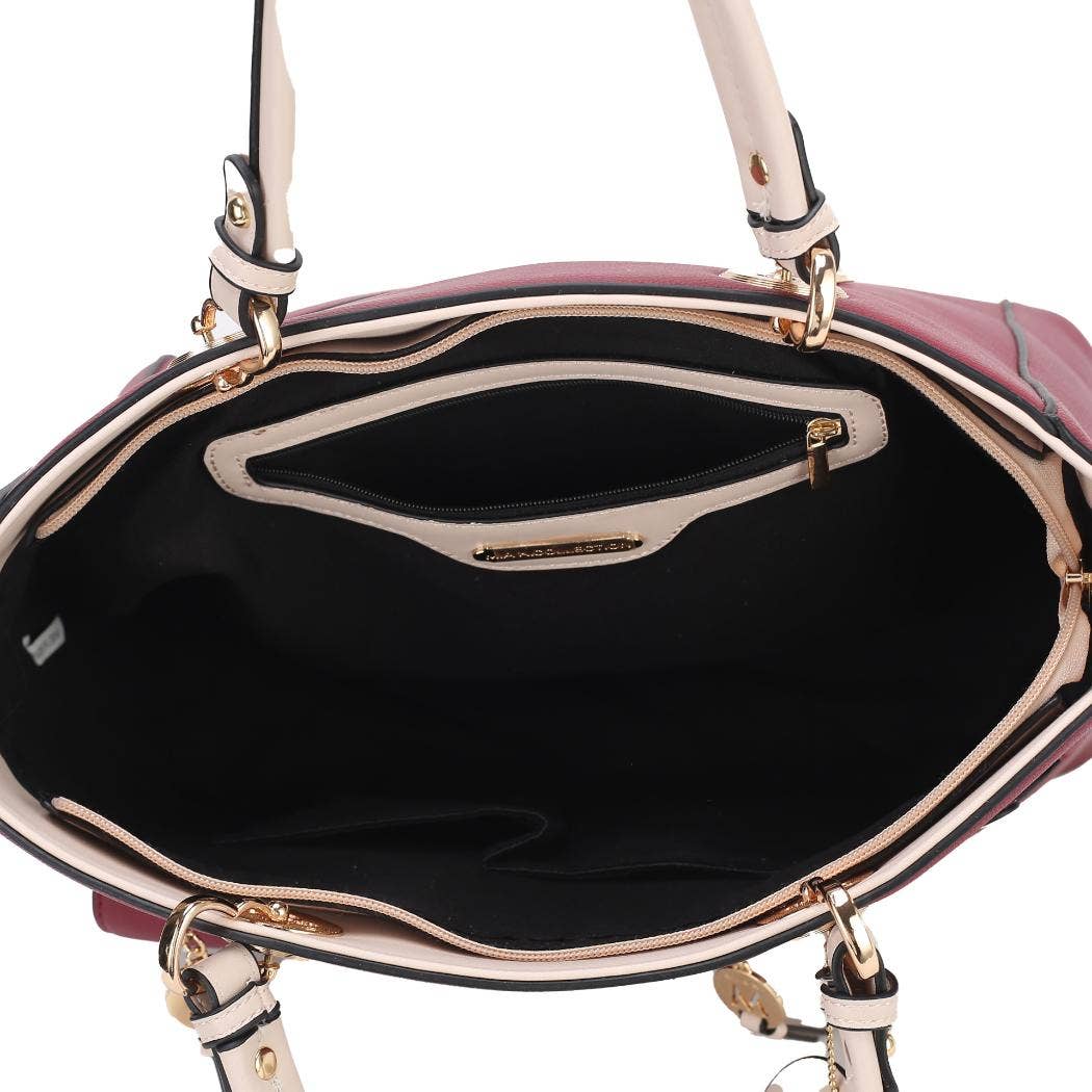 MKF Collection – wholesale Satchel – Women's – Julia Vegan Leather Color-block Women Satchel Bag by Mia k15