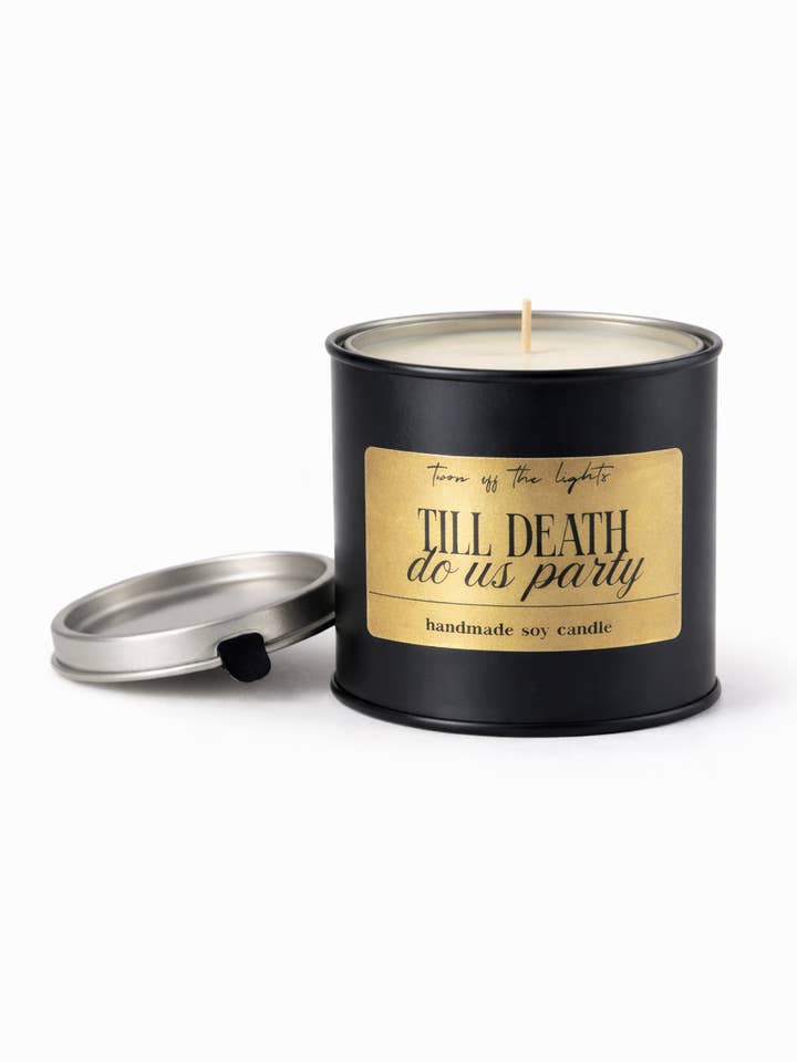 TILL DEATH DO US PARTY paint pot candle for wholesale by Turn off the lights ltd
