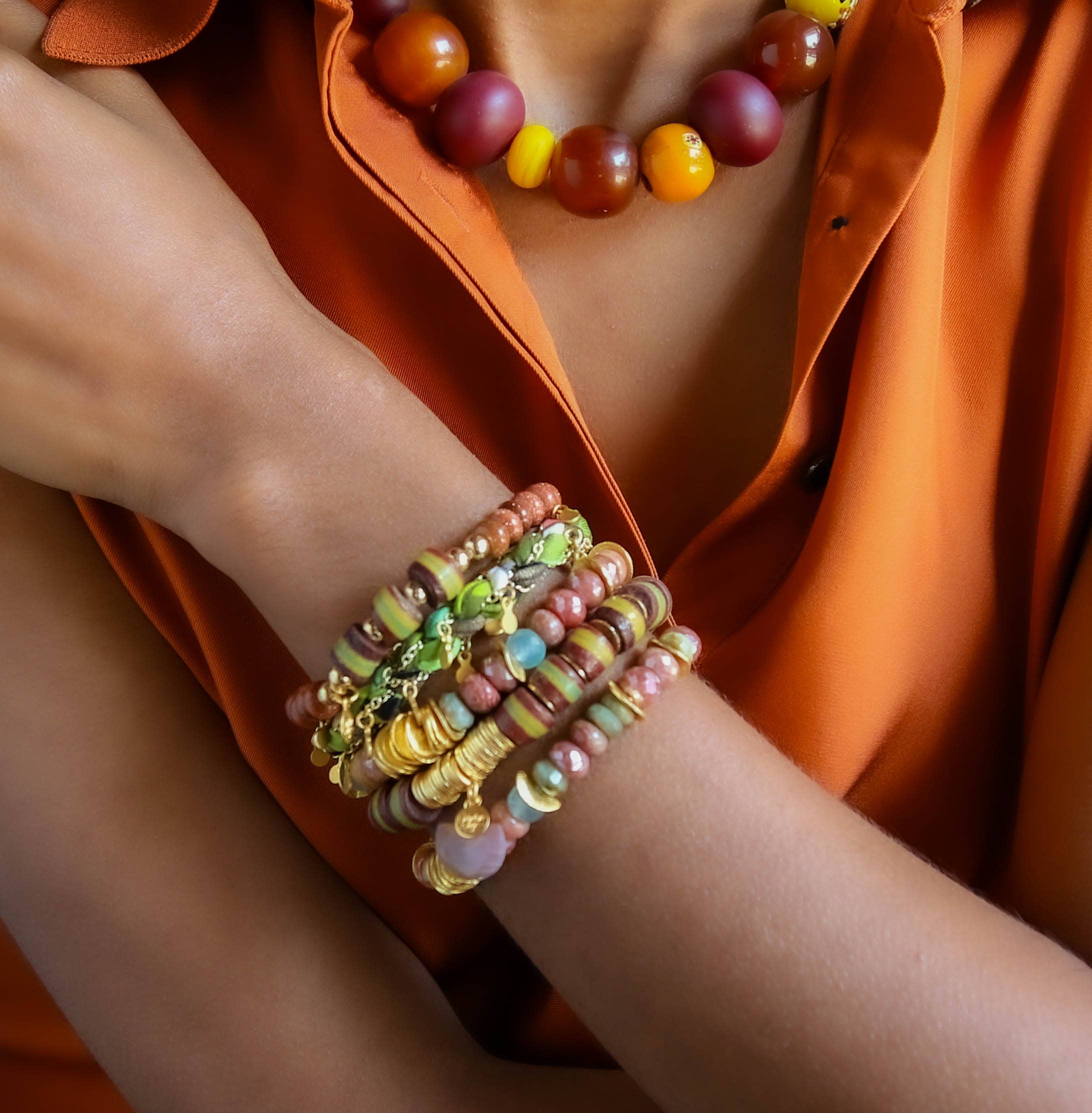 Catherine Page Jewelry - Wholesale Beaded Bracelet - Shiloh Bracelet in Black Moss2